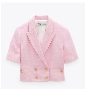 Zara Cropped Tweed Blazer (S)